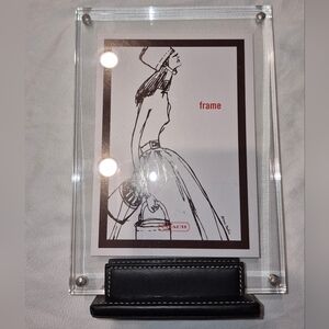 Rare Collectible NIB Coach Acrylic And Leather Frame Limited Edition